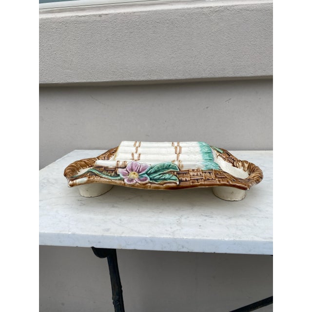 Late 19th Century French Majolica Asparagus Platter Circa 1890 For Sale - Image 5 of 11