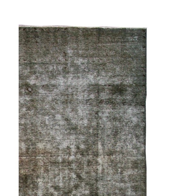 Textile Vintage Overdyed Handmade Medallion Wool Rug 9'7" X 12'2" For Sale - Image 7 of 9