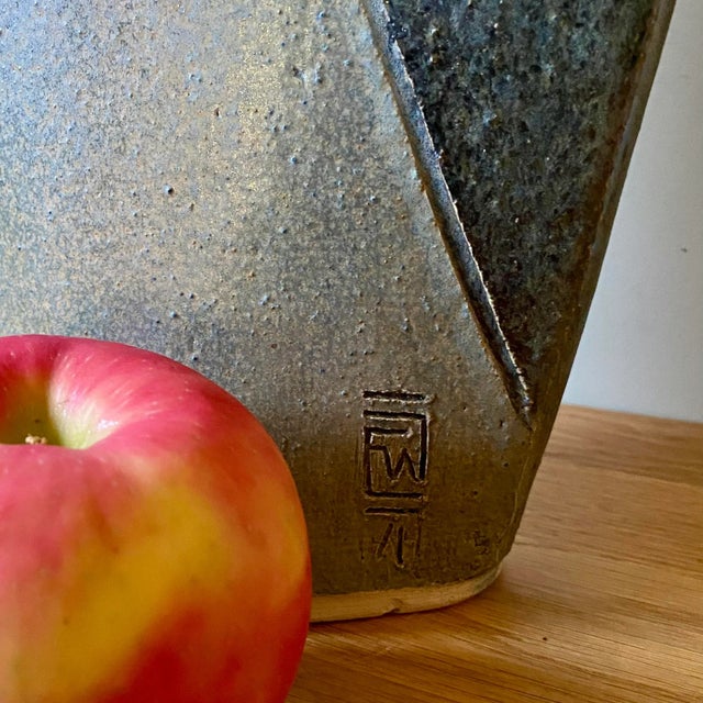 Fred Wiesener Art Deco Ceramic Clay Standing Lady Vessel Sculpture 28.5” For Sale - Image 12 of 13