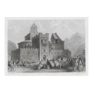 1870s Church of the Templars France Engraving
