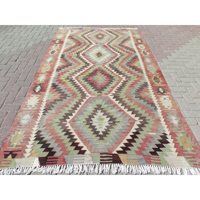 This beautiful rug is from the westhern of Turkey Sardes Nomads weaving. About 60 years old. It is handmade with pure wool...