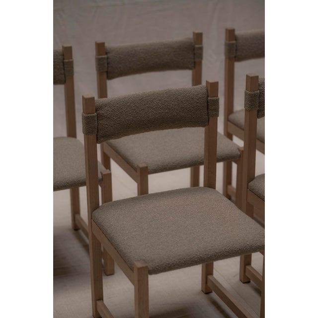 Wood Vintage Dining Chairs by Emiel Veranneman, 1970s, Set of 6 For Sale - Image 7 of 18