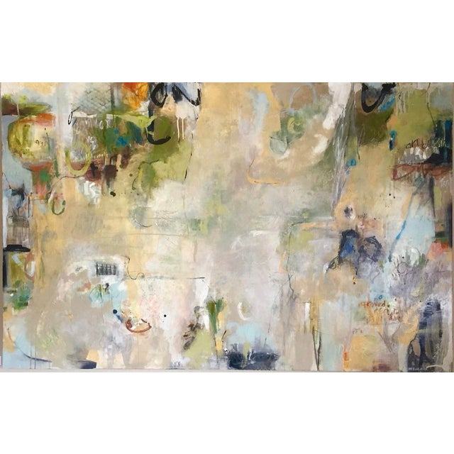 2020s "Human Nature" Large Original Abstract Expressionist Landscape Painting in Neutral Earth Tones. For Sale - Image 5 of 5
