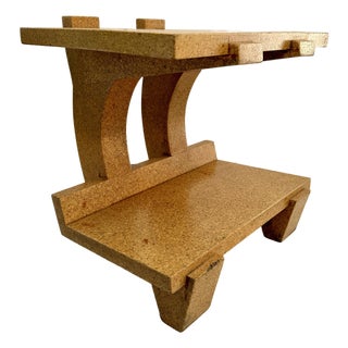 1997 KorQinc Cork Side Table by Kevin Walz – Sculptural Postmodern Sustainable Design For Sale