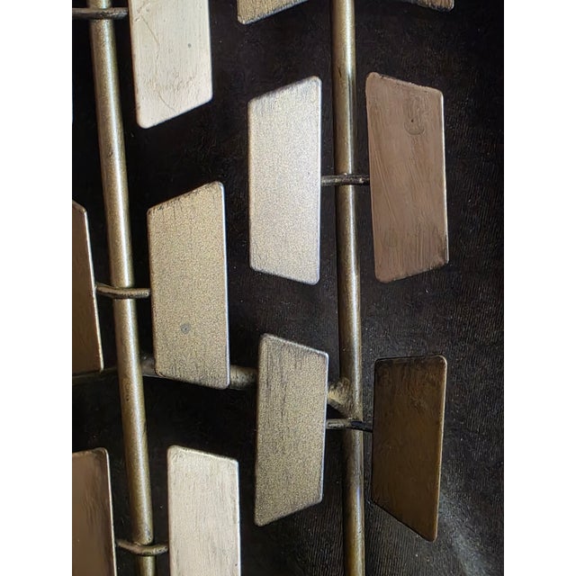 Mid-Century Modern Brutalist Welded Metal Geometric Wall Sculpture For Sale - Image 4 of 9