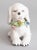 Italian Vintage Italian White Majolica Dog Figurine With Flower Wreath For Sale - Image 3 of 9