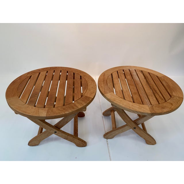 1990s Brown Jordan Mission Teak Patio Set With Table and Six Chairs