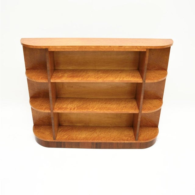 Art Deco Birdseye Maple Open Bookcase, 1930s For Sale - Image 10 of 10
