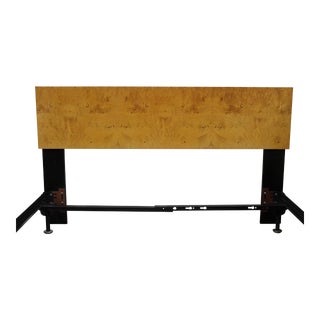 Mid Century Modern Milo Baughman Burl Wood Queen Headboard for Thayer Coggin For Sale
