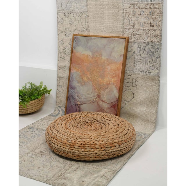 Vintage Beige Patchwork Turkish Runner Rug - Handwoven Boho Carpet For Sale - Image 11 of 11