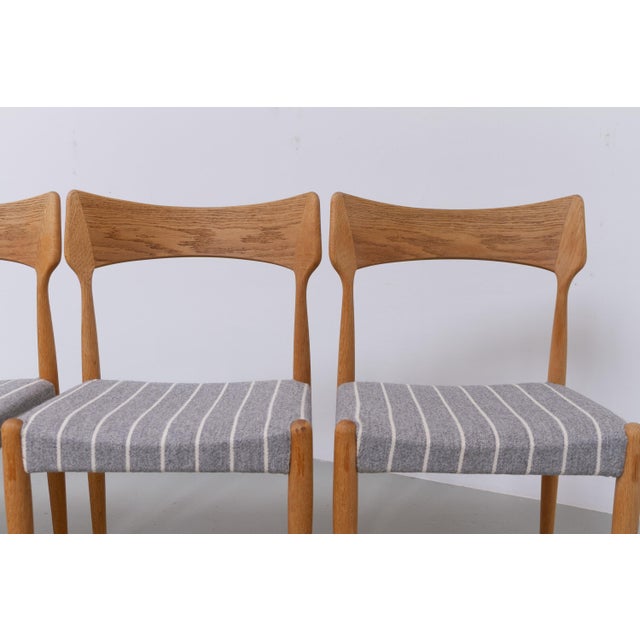Danish Modern Oak Dining Chairs by Bernhard Pedersen & Son 1960s, Set of 4 For Sale - Image 16 of 18