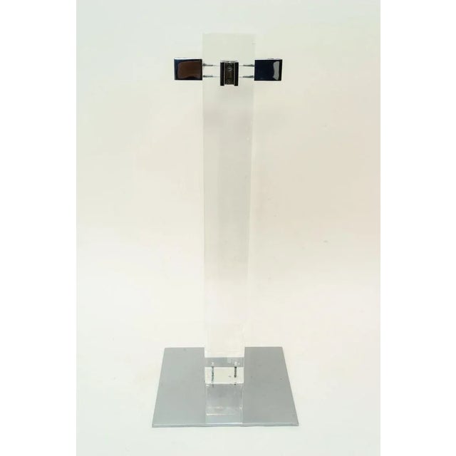 Danny Alessandro Fireplace Tools in Polished Chrome and Lucite For Sale - Image 11 of 13