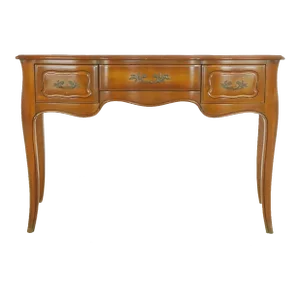 French Provincial Solid Cherry Writing Desk Vanity Table