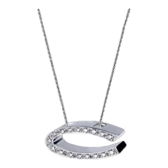 Canturi 18ct White Gold Diamond Pendant Necklace 0.20ct 7.4g For Sale