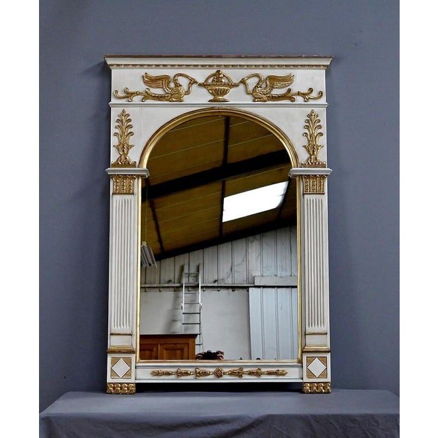 Large Directoire Style Trumeau Mirror, Early 20th Century For Sale - Image 12 of 18