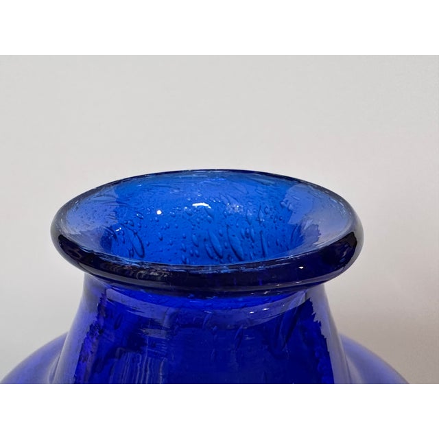 Studio Glass Art Vase with Air Bubble Inclusions by Erik Höglund for Kosta Boda, Sweden, 1980 For Sale - Image 9 of 14