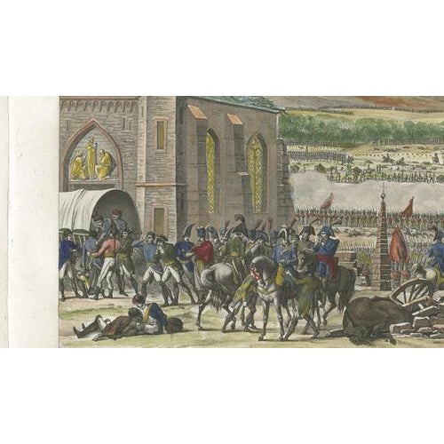 Napoleonic Wars, Battle of Eylau, Hand-Colored Engraving, 1807 For Sale - Image 11 of 13