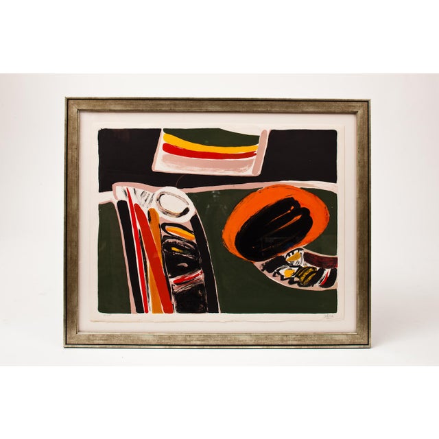 1970s Pierre Celice Abstract Lithograph, Framed For Sale In Los Angeles - Image 6 of 6