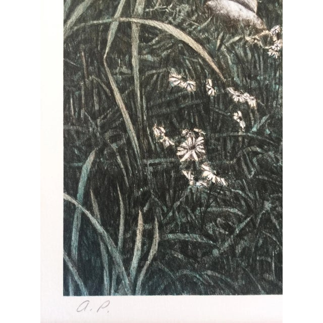 Green Helen Rundell "River" Artist Proof Lithograph For Sale - Image 8 of 9