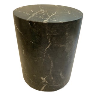Black Marble Modern Side Table For Sale