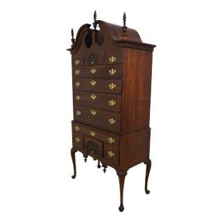 Statton Private Collection Queen Anne Cherry Highboy For Sale