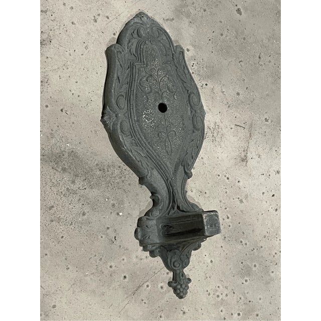 Antique Ornate Victorian Sconce Plate Base Part Single Arm For Sale In Pittsburgh - Image 6 of 6