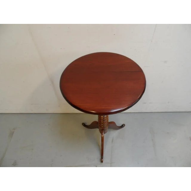 Mahogany Tillt Top Wine Table For Sale - Image 3 of 11