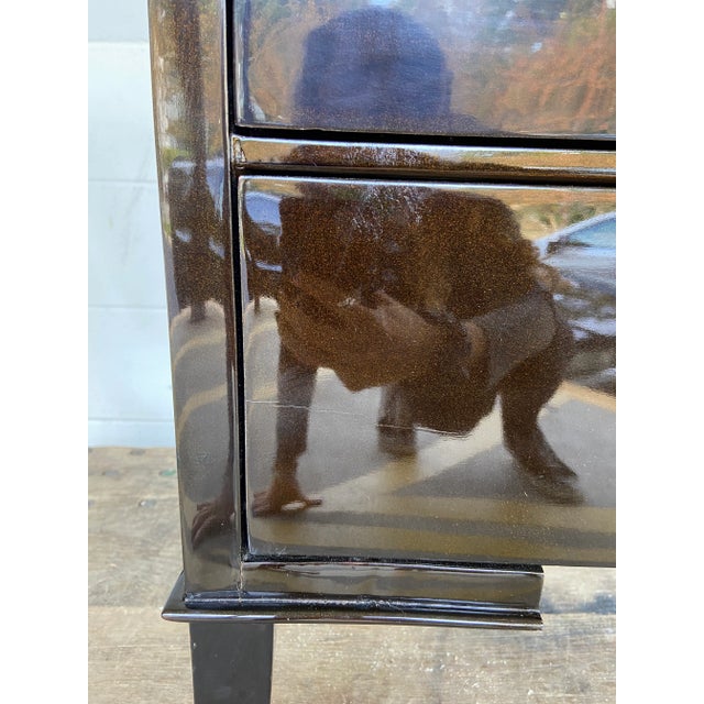 Modern Regina Andrew Drop Front Metallic Bronze Lacquer Nightstand For Sale - Image 10 of 10