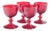 Ruby-Red Port Wine Glasses from Reijmyre Glasbruk, 1950s, Set of 4 For Sale