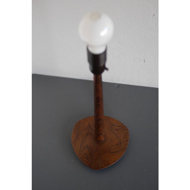 Mid-Century Modern Scandinavian Tall and Slender Teak Table Lamp from Eskilstuna Armatur, Sweden, 1960s For Sale - Image 4 of 16