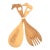 Early 20th Century Warthog Serving Spoon and Fork Set Kenya For Sale