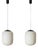 Mid-Century Pendants in Opaline Glass and Metal from Stilnovo, Italy, 1960s, Set of 2 For Sale
