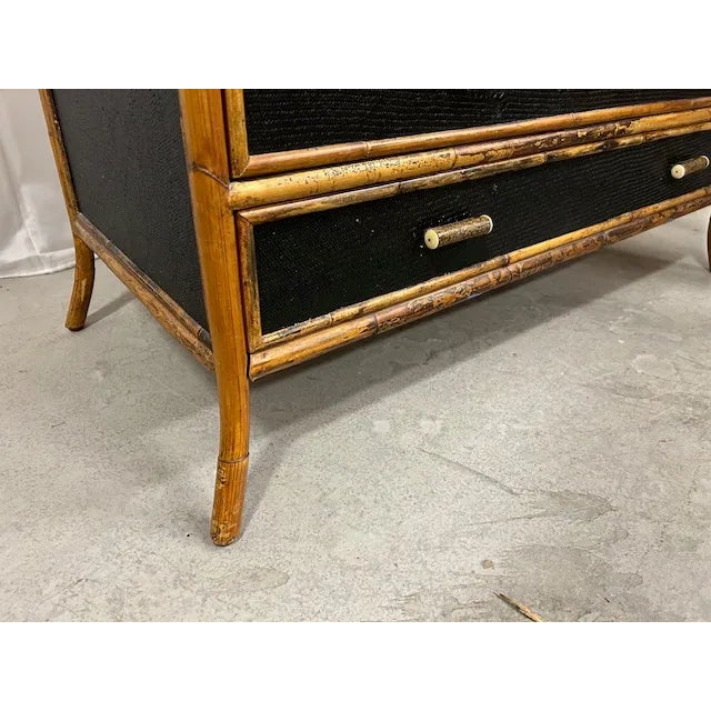 Mid 20th Century Vintage Bamboo Cane Rattan Chest by E. Murio For Sale - Image 5 of 10