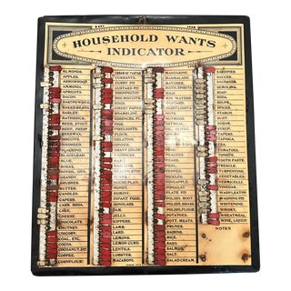 Early 20th Century Charles Lett and Co. Household Wants Indicator For Sale