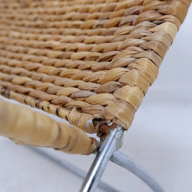 Chrome and Banana Leaf Folding Magazine Rack, 1970s For Sale - Image 11 of 12