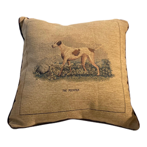 2000s Square Figural Dog Decor Pillow New Old Stock