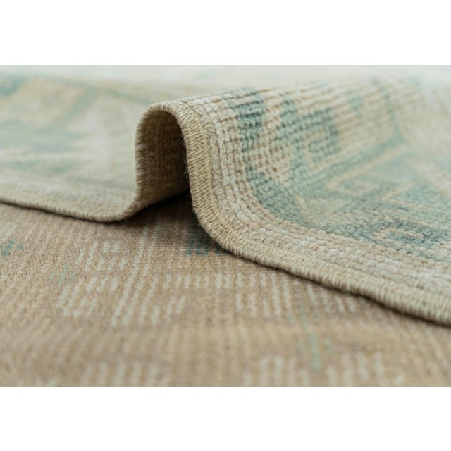 Textile Turkish Vintage Rug 4'3" x 5'9" #20790 For Sale - Image 7 of 8