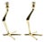 Pair of Small Brass Tingis Birdfoot Candlestick For Sale