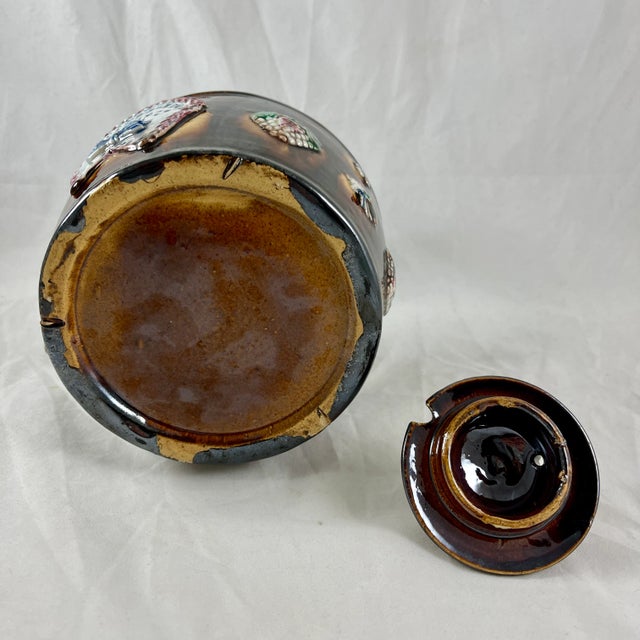 English Measham Bargeware Blue Ribbon Teetotaler Temperance Motto Tea Kettle For Sale - Image 12 of 13