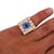 Gia Cert. 8.56 Carat Cushion Light Blue Sapphire 14k Gold Vintage Mens Ring, Size 8.5 For Sale In Miami - Image 6 of 8