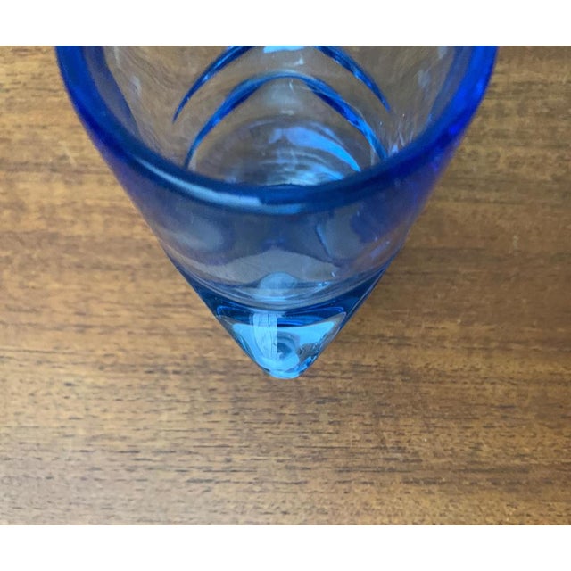 Mid-Century Model 20064 Blue Glass Vase by Vladislav Urban for Hermanova Hut, 1960s For Sale - Image 13 of 18