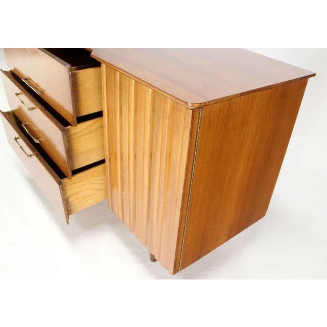 20th Century Danish Modern Long Walnut Dresser For Sale - Image 4 of 11