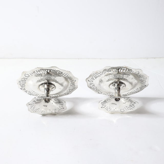 1900s Pair of Aesthetic Movement Sterling Silver Tazas Signed Hardy & Hayes Co. For Sale - Image 15 of 18