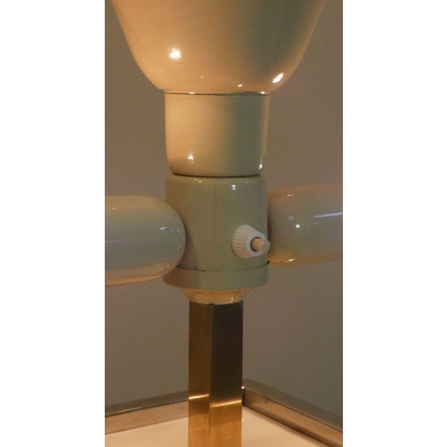 Brass, Steel, and Acrylic Glass Table Lamp, Italy, 1970s For Sale - Image 4 of 11