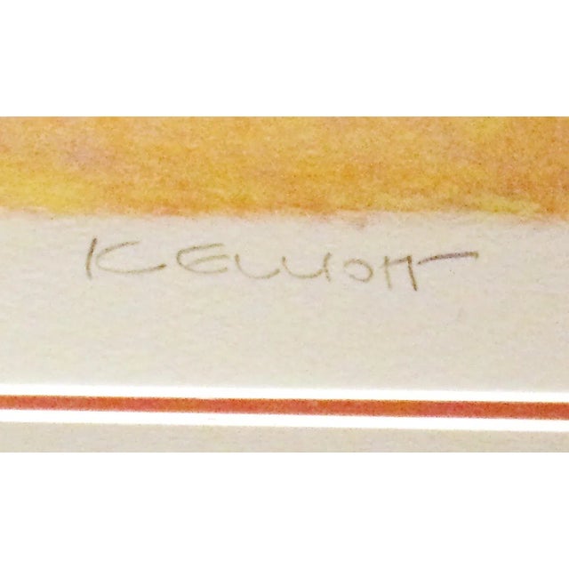 1990s Ken Elliott "Red Tree Line" Hand Signed Framed Limited Edition Giclee Art For Sale - Image 4 of 7