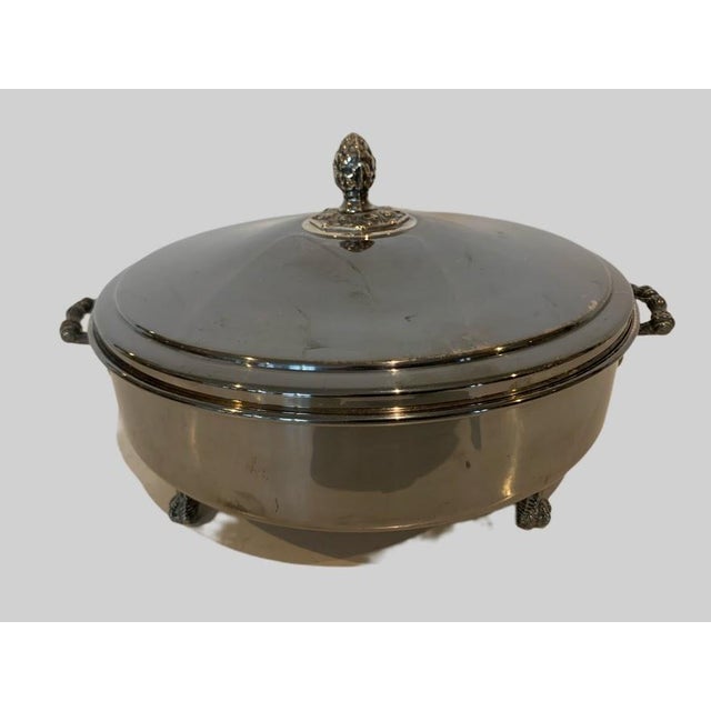 Silver Empire Style Covered Vegetable Cabinet For Sale - Image 8 of 8
