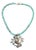 Turquoise Beaded Neckalce With Sterling Silver Heart Pendant For Sale