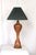 1960s Very Large Burlwood Lamp With Green Pleated Shade For Sale - Image 13 of 13