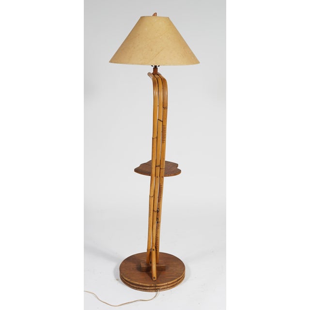 Vintage Bamboo Googie Style Floor Lamp For Sale In Miami - Image 6 of 7