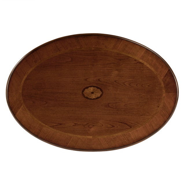 Brown Grace Oval 4 Legs Coffee Table, Medium Brown For Sale - Image 8 of 9